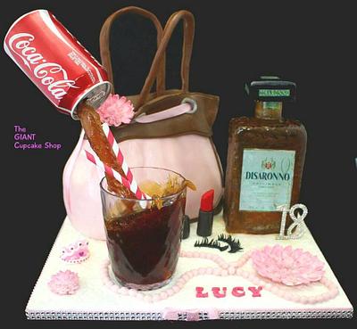 Disaronno and Coke - Cake by Amelia Rose Cake Studio