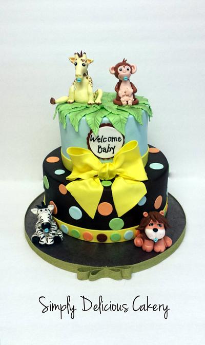 Jungle Baby Shower - Cake by Simply Delicious Cakery