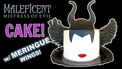 MALEFICENT CAKE WITH MERINGUE WINGS!  - Cake by Miss Trendy Treats