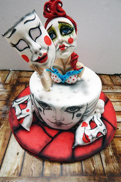 Clown woman cake - Cake by crazycakes