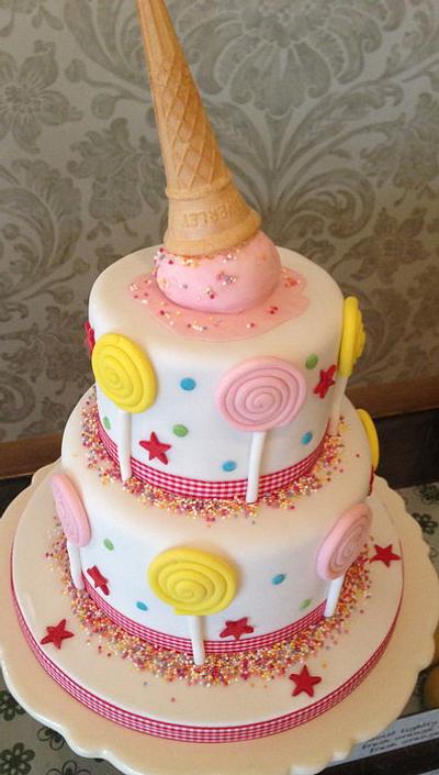 Ice cream & Lollipops - Cake by Nina Stokes