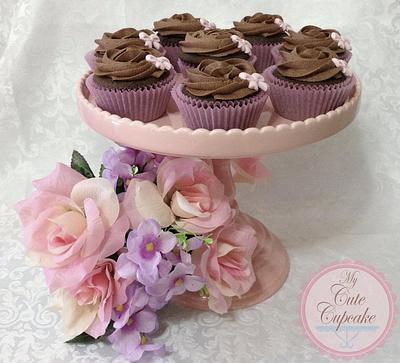 Chocolate Heaven Cupcakes with pretty pink bow - Cake by My Cute Cupcake