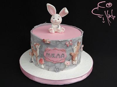 The white bunny - Cake by Diana