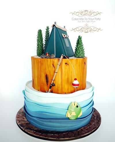 Camping/Fishing Cake - Cake by Leah Jeffery- Cake Me To Your Party