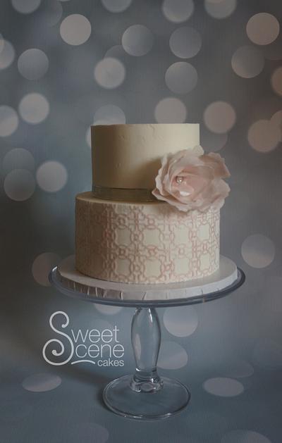 My First Wafer Paper Punch and Flower - Cake by Sweet Scene Cakes
