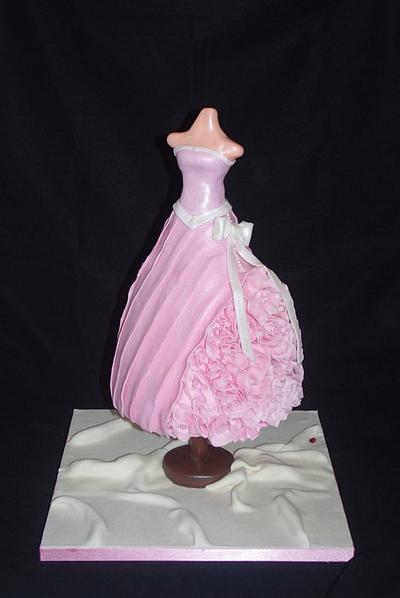 Pink Ruffle Dress - Cake by Rachel Capstick