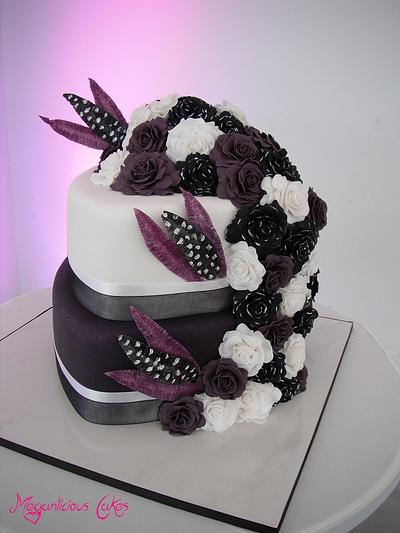 Hearts n Feathers - Cake by Meganlicious Cakes