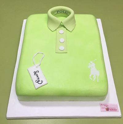 Whipped cream Polo Shirt  - Cake by Michelle's Sweet Temptation