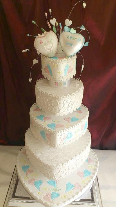 two hears one love wedding cake  - Cake by Ribana Cristescu 