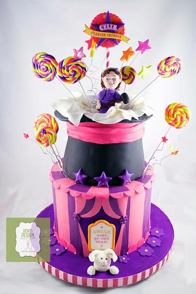 Celia the Cancer Crusher! - Cake by Ventidesign Cakes