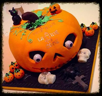 1st year wedding anniversary pumpkin cake - Cake by Laura mcgill aka lollys cakes 