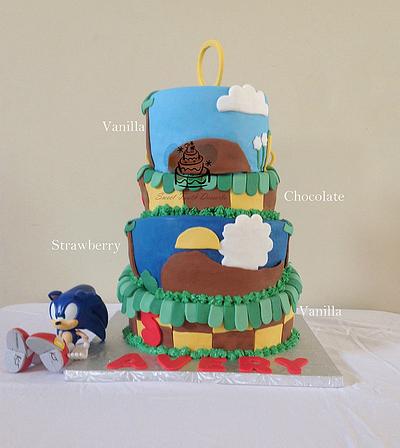 Sonic The Hedgehog Birthday Cake - Cake by Carsedra Glass