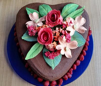 🌺 naked flower cake 🌺 - Cake by joycehendriks