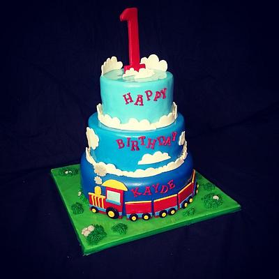 1st birthday  - Cake by Katrina's Cupn Cakes