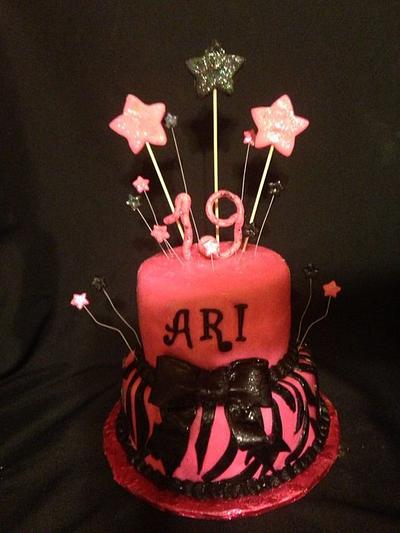Zebra birthday cake - Cake by beth78148