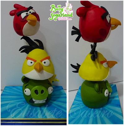 Angry Birds Tower Cake (gravity defying) - Cake by Bety'Sugarland by Elisabete Caseiro 