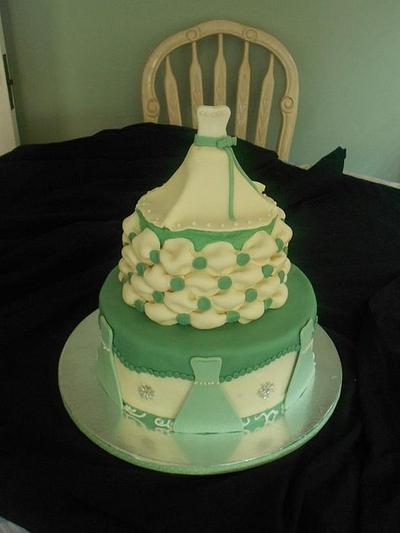 Going Green Bridal Shower Cake - Cake by Cakes by Kate