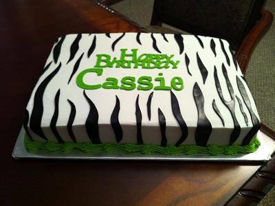 Zebra Striped Cake - Cake by Lanett
