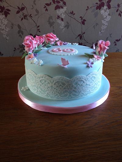 Vintage rose birthday cake - Cake by CAKE! ...by Kate