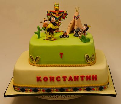 cake with Indians - Cake by Rositsa Lipovanska