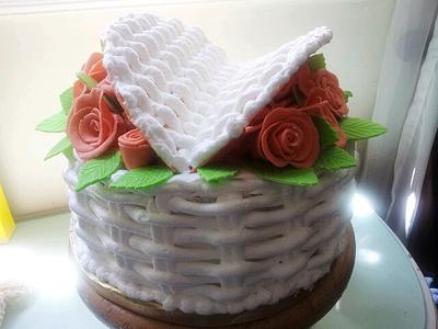 basket weave cake - Cake by randamas