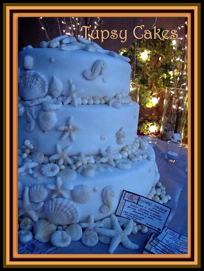 sea shell wedding cake - Cake by tupsy cakes