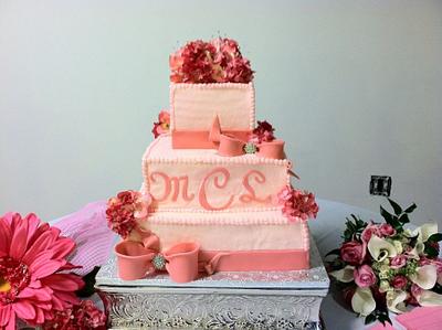 Pink Wedding - Cake by lauraleelp7