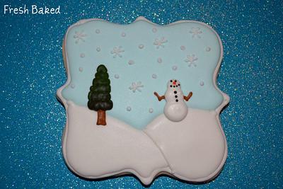 Winter scene cookie - Cake by Jamie Dixon