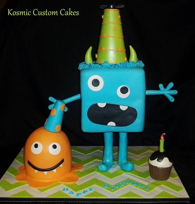 Little Monsters  - Cake by Kosmic Custom Cakes