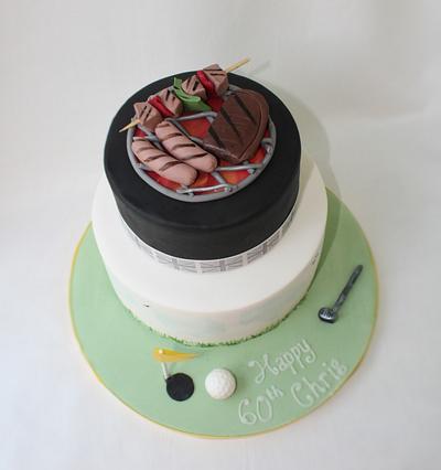 BBQ and Golf - Cake by Candy's Cupcakes