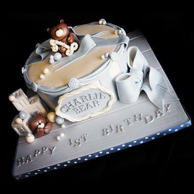 Baby boys 1st birthday cake - Cake by Dee