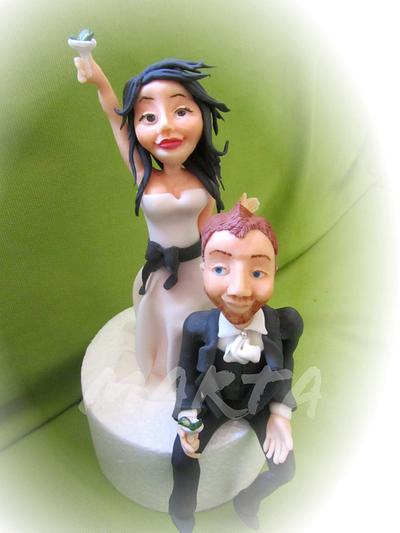 Bride and groom - Cake by LeTorteDiMartaP