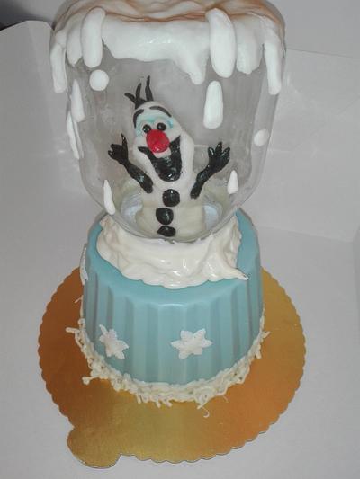Olaf's snow globe cake - Cake by Passant87