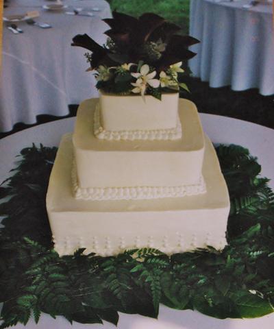 Square buttercream black calla lily wedding cake - Cake by Nancys Fancys Cakes & Catering (Nancy Goolsby)