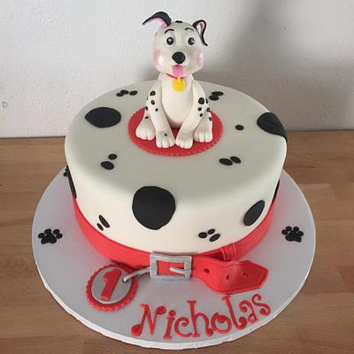 Dalmatian 1st Birthday - Cake by Pattie Cakes