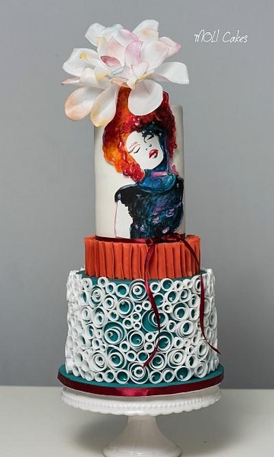 Hand painted portrait - Cake by MOLI Cakes