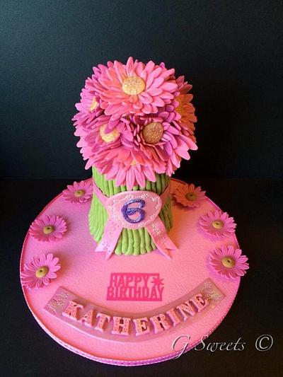 Pink Daisy Bouquet - Cake by G Sweets