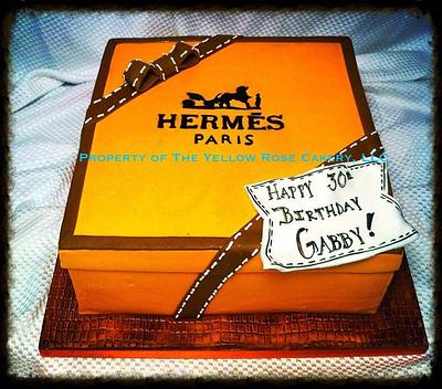 Hermes Box - Cake by The Yellow Rose Cakery, LLC