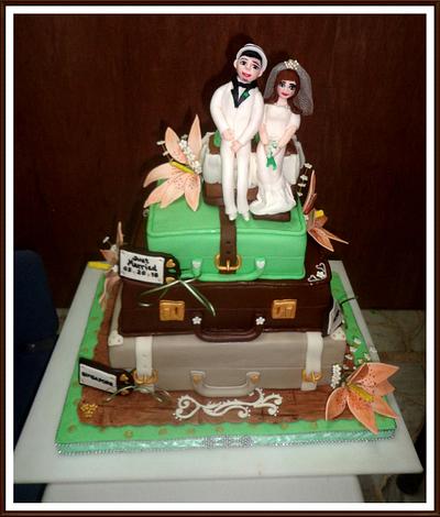 Vintage and Travel Themed Wedding Cake - Cake by RC cakes by Maria Rota Cullano