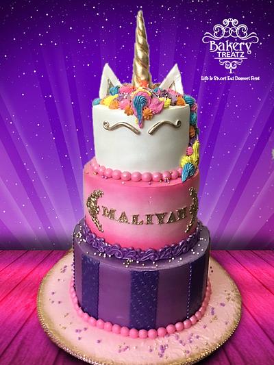 3 Layer Unicorn Cake - Cake by MsTreatz