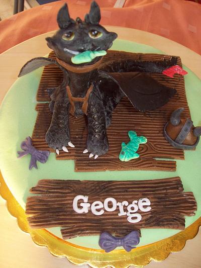 Toothless Dragon - Cake by LiliaCakes