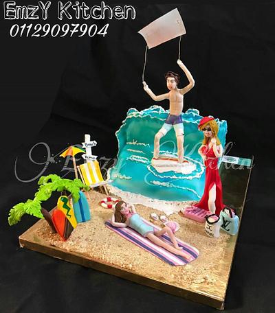 Kitesurfing & Beach Cake - Cake by Emzykitchen