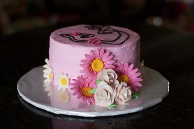 Sweet 16 Flower Cake - Cake by Vanilla01