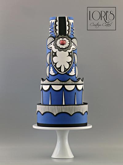 Indian wedding vase  - Cake by Lori Mahoney (Lori's Custom Cakes) 