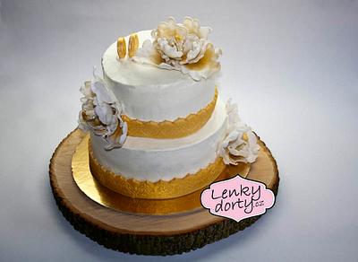 Golden wedding - Cake by Lenkydorty