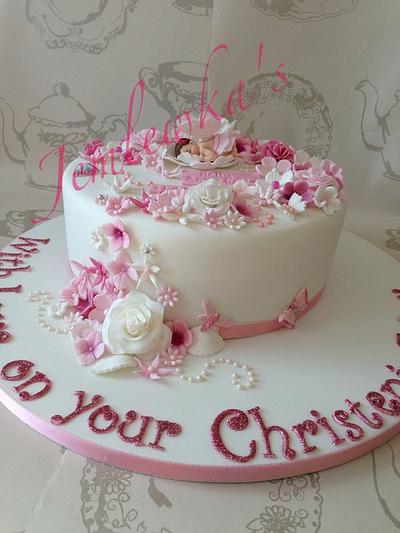 Flower fairy christening cake - Cake by Jemlewka's cupcakes 