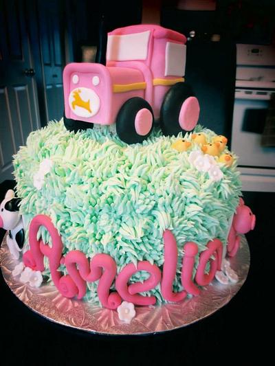 Pink John Deere - Cake by The Cakery 