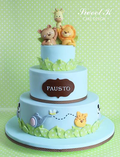 Safari Christening Cake - Cake by Karla (Sweet K)