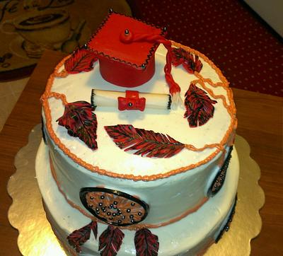 Dreamcatcher Graduation Cake - Cake by Bronecia (custom cakes)