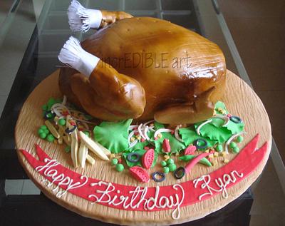 Roasted Chicken Cake - Cake by Rumana Jaseel